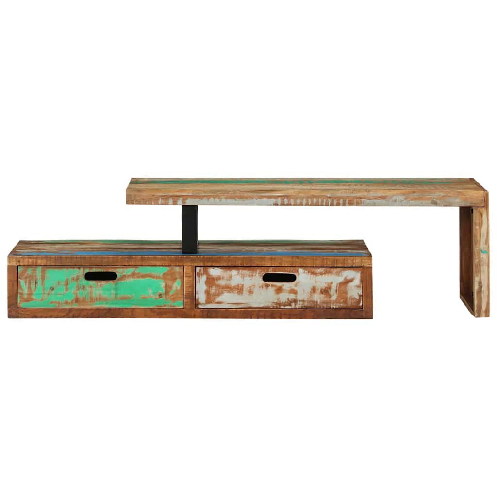 vidaXL TV-Ständer (118-200) x 30 x 40 cm Massivholz Altholz