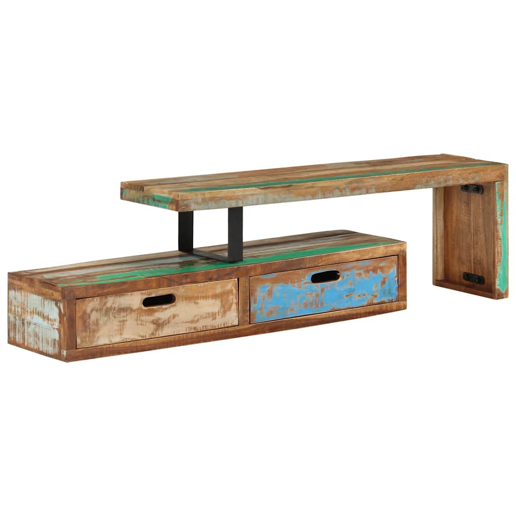 vidaXL TV-Ständer (118-200) x 30 x 40 cm Massivholz Altholz