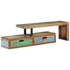 vidaXL TV-Ständer (118-200) x 30 x 40 cm Massivholz Altholz