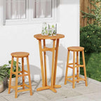 vidaXL Garten-Bartisch Ø60x105 cm Massivholz Akazie
