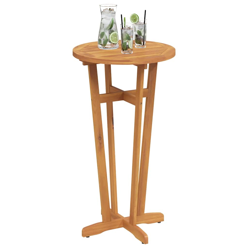 vidaXL Garten-Bartisch Ø60x105 cm Massivholz Akazie