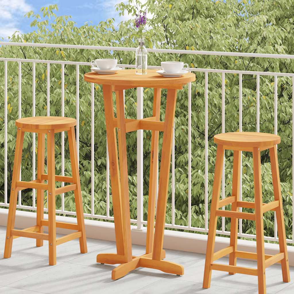vidaXL Garten-Bartisch Ø60x105 cm Massivholz Akazie