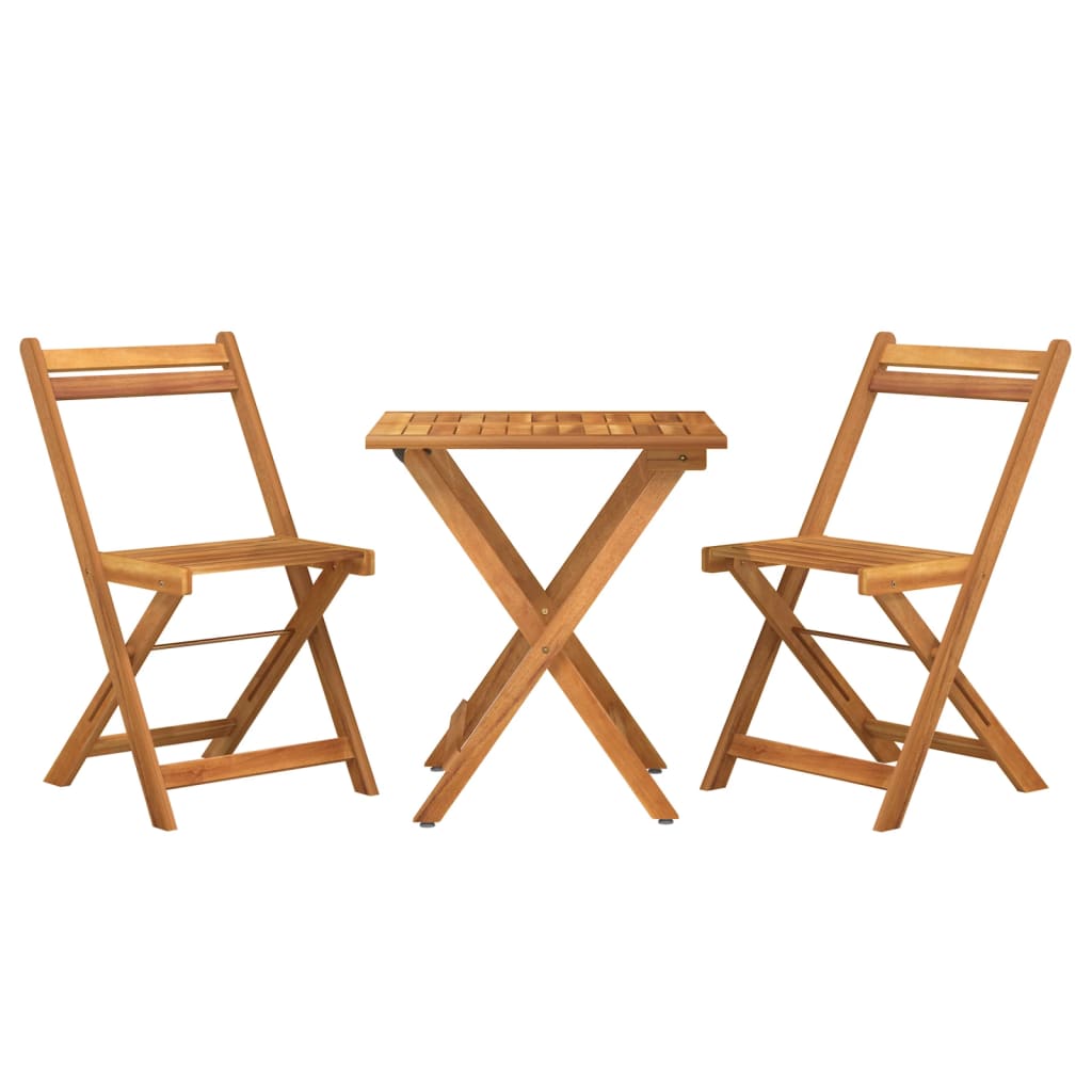 vidaXL 3-tlg. Bistro-Set Klappbar Massivholz Akazie