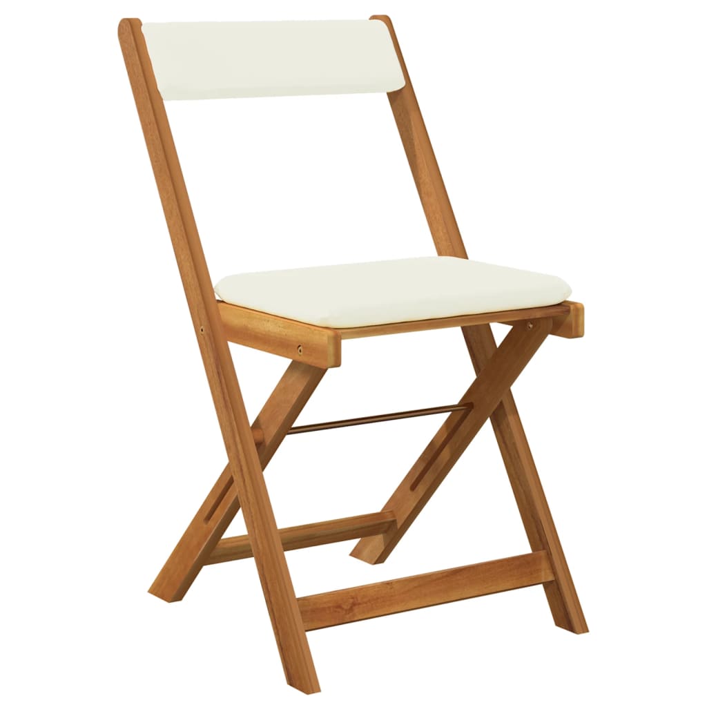 vidaXL 3-tlg. Bistro-Set Klappbar mit Kissen Massivholz Akazie