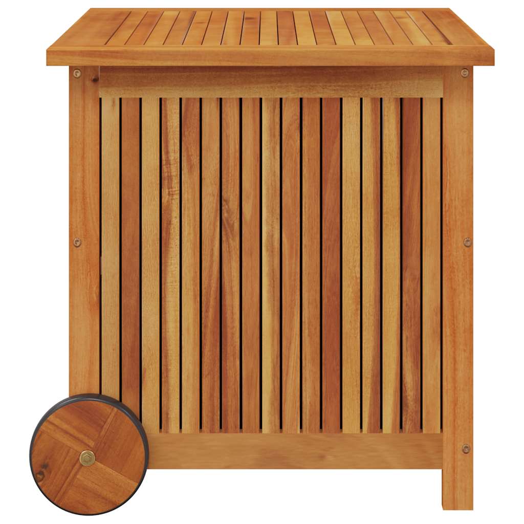 vidaXL Gartentruhe mit Rollen 60x50x58 cm Massivholz Akazie
