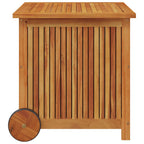 vidaXL Gartentruhe mit Rollen 60x50x58 cm Massivholz Akazie