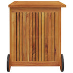vidaXL Gartentruhe mit Rollen 60x50x58 cm Massivholz Akazie
