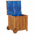 vidaXL Gartentruhe mit Rollen 60x50x58 cm Massivholz Akazie