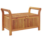 vidaXL Garten-Truhenbank mit Kissen 91 cm Massivholz Akazie