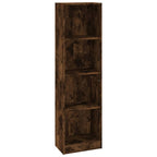 vidaXL Bücherregal 4 Fächer Räuchereiche 40x24x143 cm Holzwerkstoff