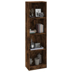 vidaXL Bücherregal 4 Fächer Räuchereiche 40x24x143 cm Holzwerkstoff