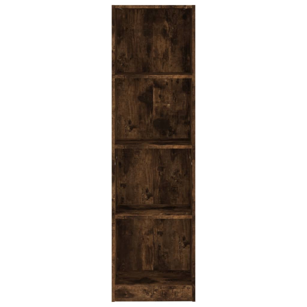 vidaXL Bücherregal 4 Fächer Räuchereiche 40x24x143 cm Holzwerkstoff