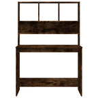 vidaXL Schreibtisch mit Regal Räuchereiche 102x45x148 cm Holzwerkstoff