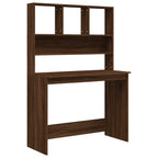 vidaXL Schreibtisch mit Regal Braun Eiche 102x45x148 cm Holzwerkstoff