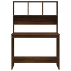 vidaXL Schreibtisch mit Regal Braun Eiche 102x45x148 cm Holzwerkstoff