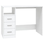 vidaXL Schreibtisch mit Schubladen Weiß 102x50x76 cm Holzwerkstoff