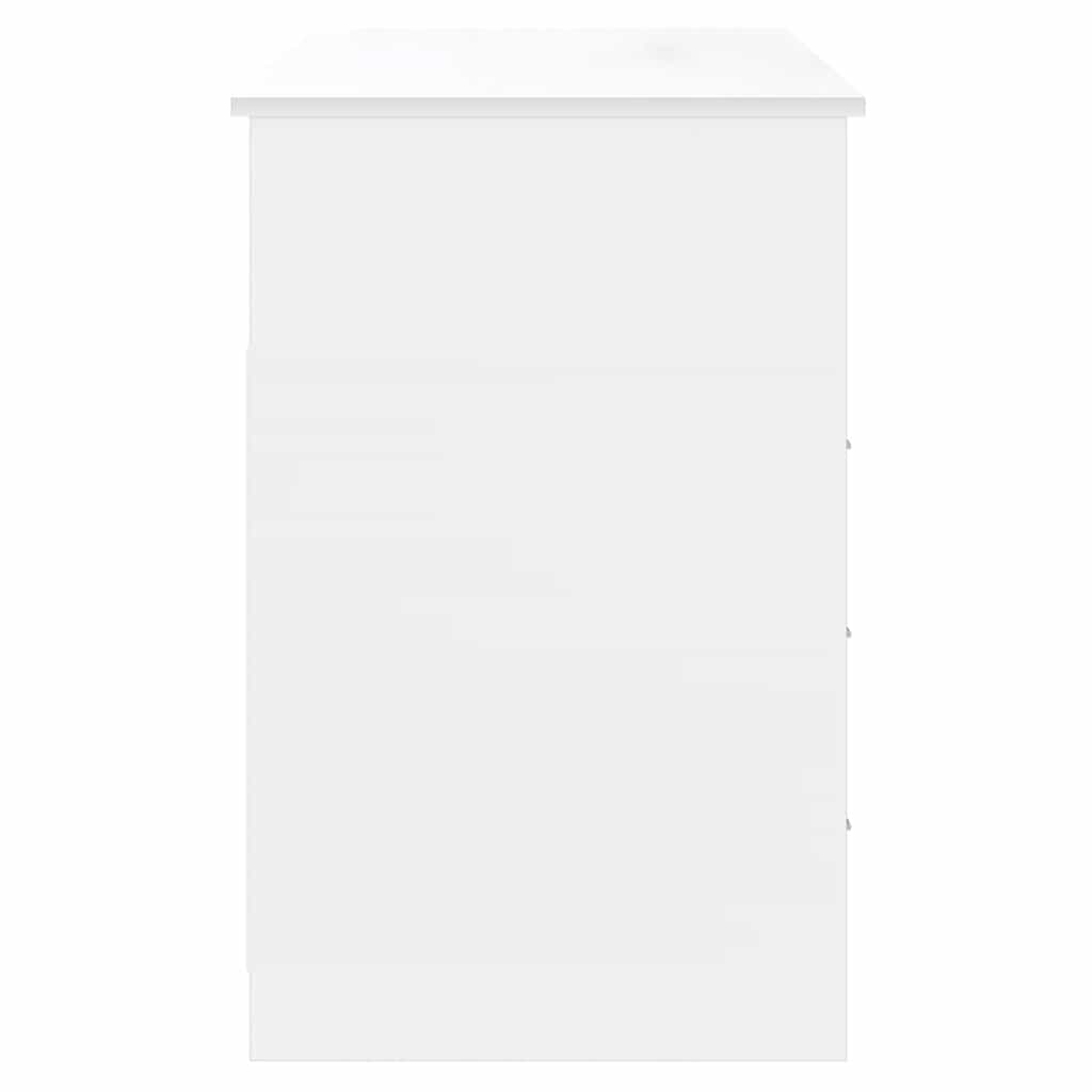 vidaXL Schreibtisch mit Schubladen Weiß 102x50x76 cm Holzwerkstoff