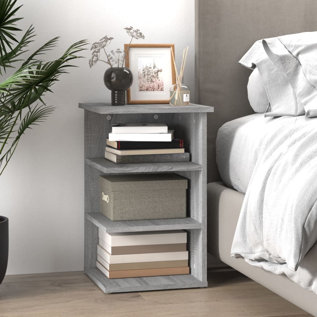 vidaXL Beistellregal Grau Sonoma 35x35x55 cm Holzwerkstoff