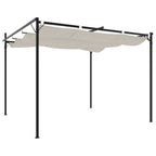 vidaXL Pergola mit Schiebedach Creme 295x292x230 cm