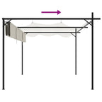 vidaXL Pergola mit Schiebedach Creme 295x292x230 cm
