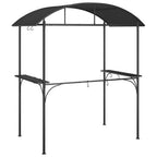 vidaXL Grillpavillon mit Seitenregalen Anthrazit 220x115x230 cm Stahl
