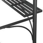 vidaXL Grillpavillon mit Seitenregalen Anthrazit 220x115x230 cm Stahl
