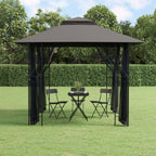 vidaXL Pavillon mit Seitenwänden Anthrazit 300x300x270 cm Stahl