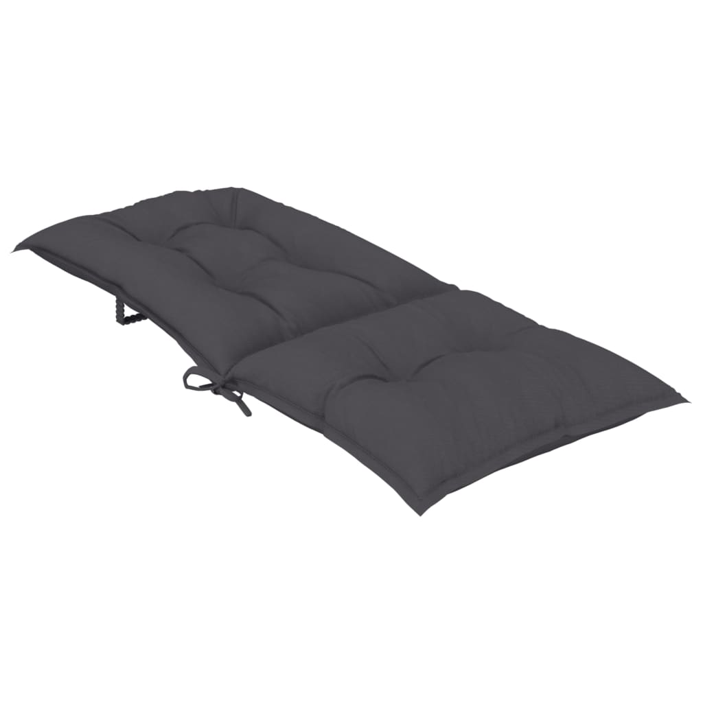 vidaXL Gartenstuhlauflagen für Hochlehner 6 Stk. Anthrazit 120x50x7 cm