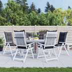 vidaXL Gartenstuhlauflagen für Hochlehner 6 Stk. Anthrazit 120x50x7 cm