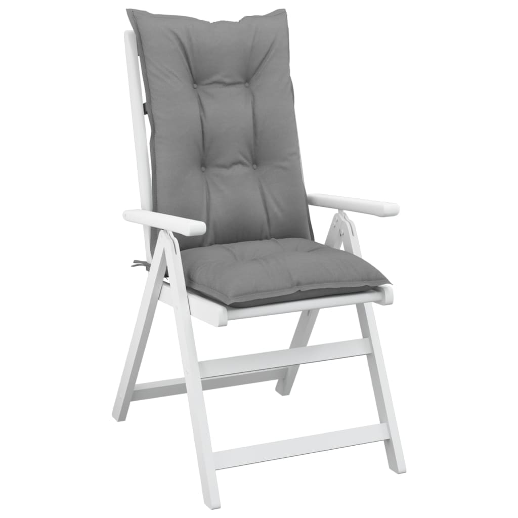 vidaXL Gartenstuhlauflagen für Hochlehner 6 Stk. Grau 120x50x7cm Stoff