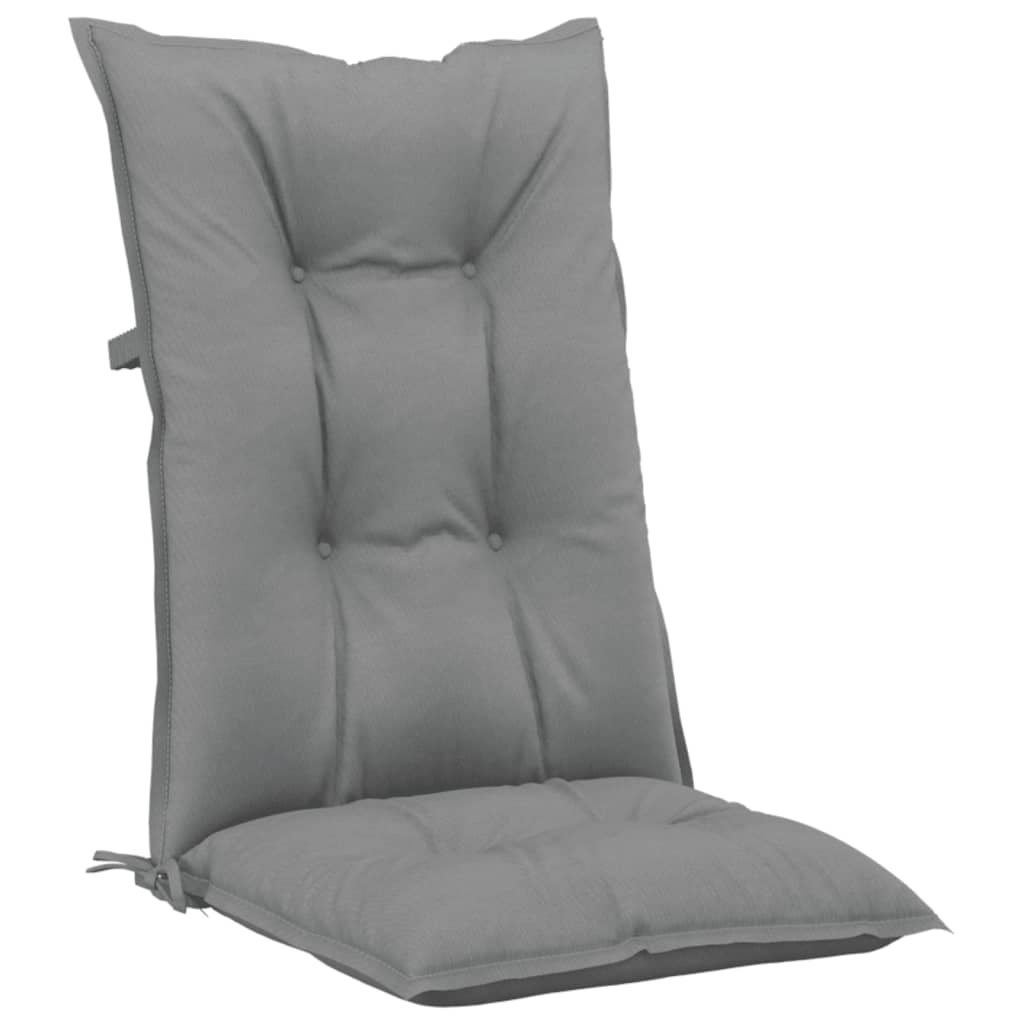vidaXL Gartenstuhlauflagen für Hochlehner 6 Stk. Grau 120x50x7cm Stoff