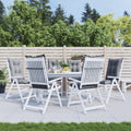 vidaXL Gartenstuhlauflagen für Hochlehner 6 Stk. Grau 120x50x7cm Stoff