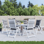 vidaXL Gartenstuhlauflagen für Hochlehner 6 Stk. Grau 120x50x7cm Stoff