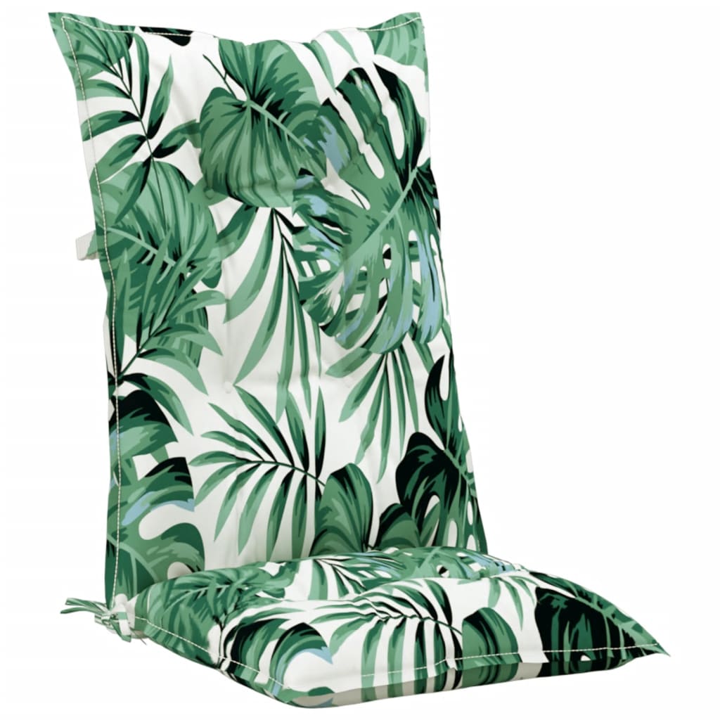 vidaXL Gartenstuhlauflagen für Hochlehner 6Stk. Blattmuster 120x50x7cm