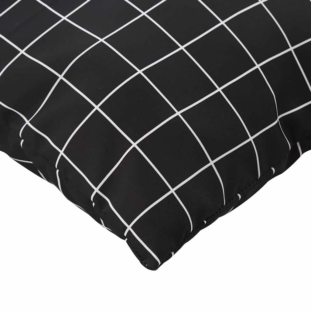 vidaXL Streupillows 4 pcs Schwarz kariert 40 x 40 cm Polyesterstoff