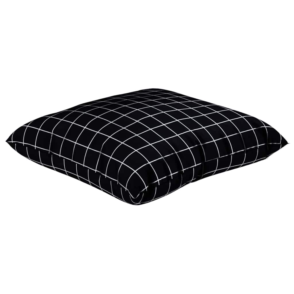 vidaXL Streupillows 4 pcs Schwarz kariert 40 x 40 cm Polyesterstoff