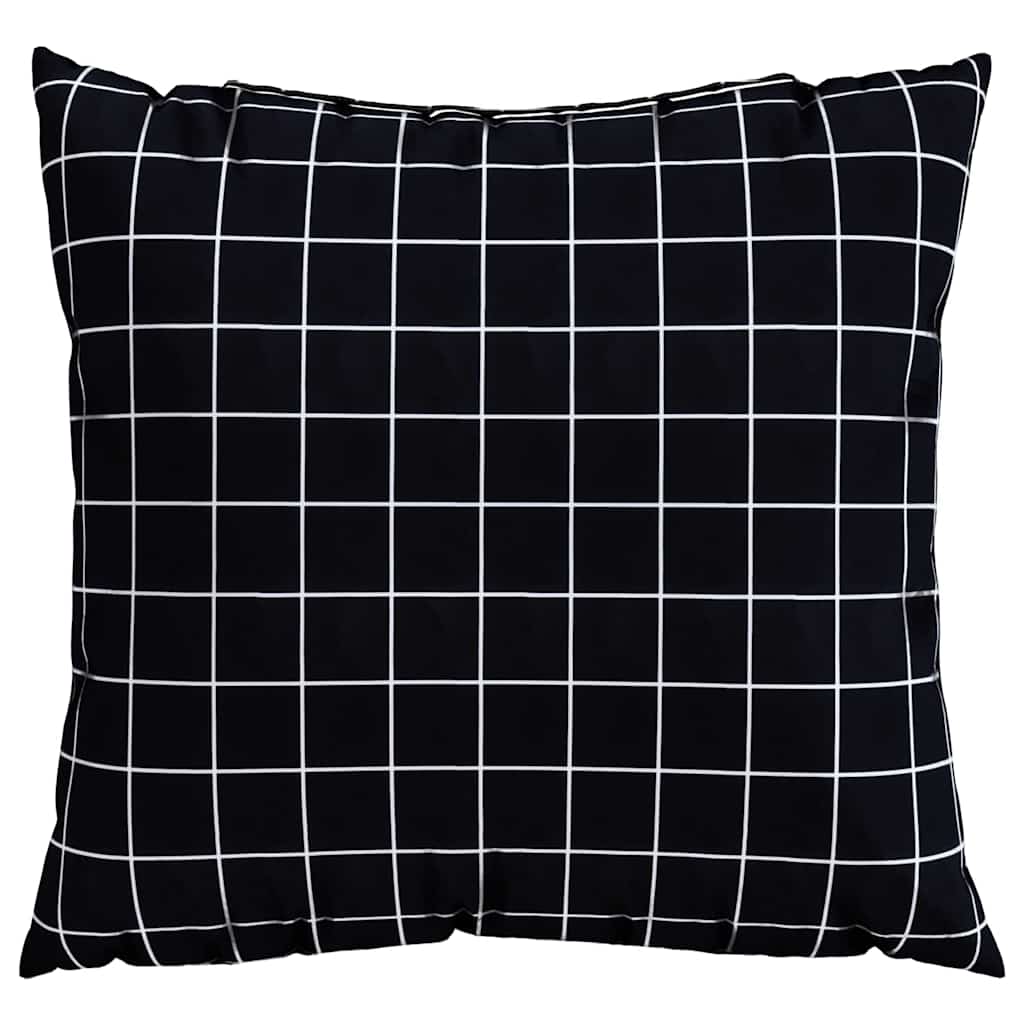 vidaXL Streupillows 4 pcs Schwarz kariert 40 x 40 cm Polyesterstoff