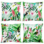 vidaXL Zierkissen 4 Stk. Mehrfarbig 40x40 cm Stoff