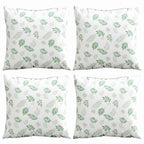 vidaXL Streupillows Blatt 4 pcs Blattmuster 40 x 40 cm Polyesterstoff