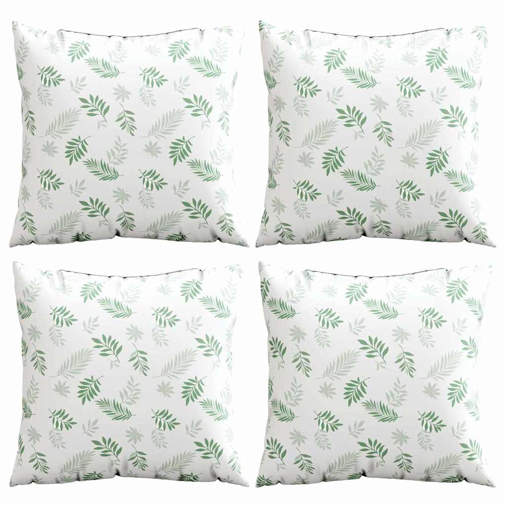 vidaXL Streupillows Blatt 4 pcs Blattmuster 40 x 40 cm Polyesterstoff
