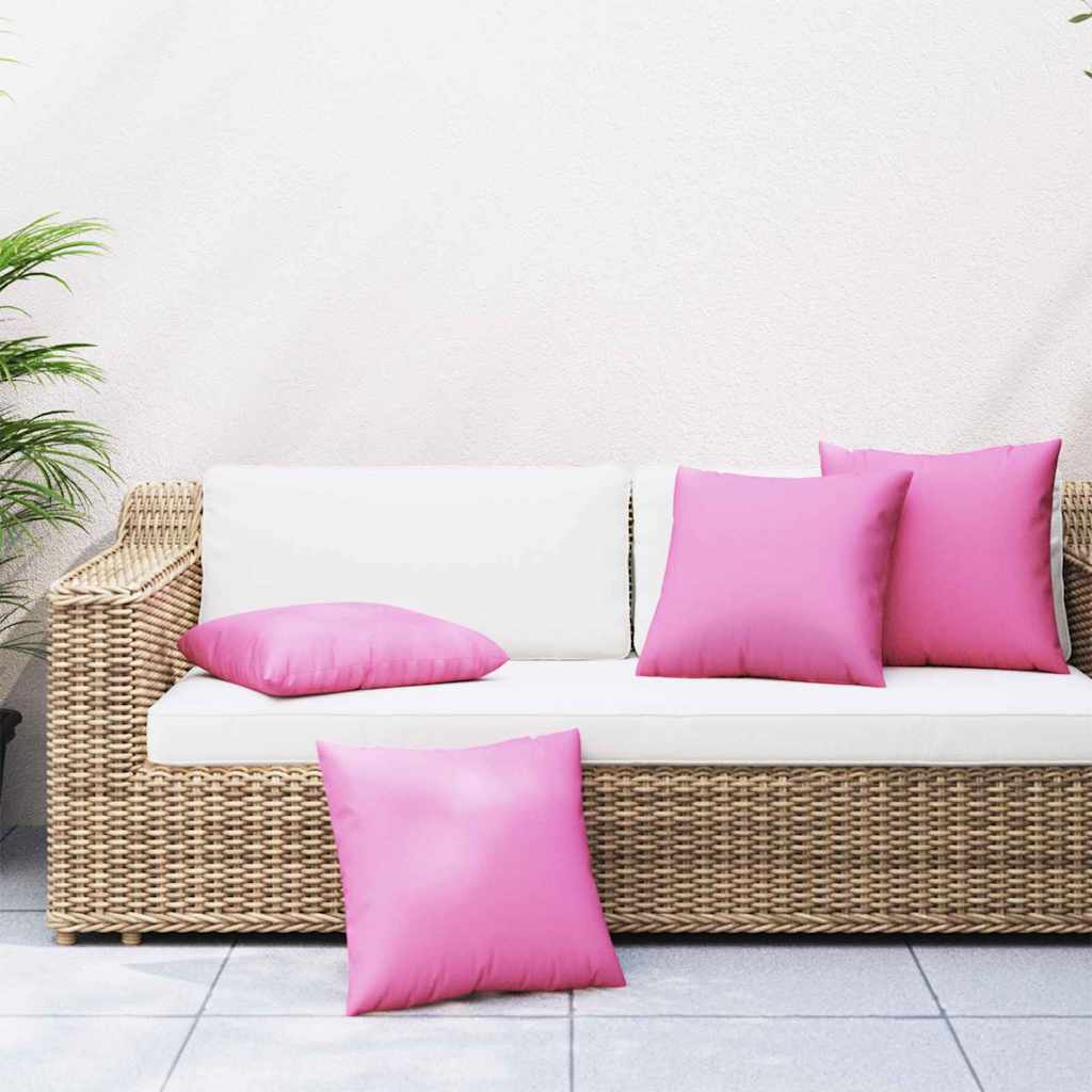 vidaXL Streupillows Uni 4 pcs Rosa 50 x 50 cm Polyesterstoff