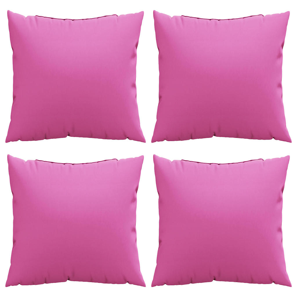 vidaXL Streupillows Uni 4 pcs Rosa 50 x 50 cm Polyesterstoff