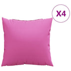vidaXL Streupillows Uni 4 pcs Rosa 50 x 50 cm Polyesterstoff