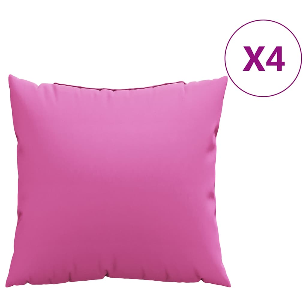 vidaXL Streupillows Uni 4 pcs Rosa 50 x 50 cm Polyesterstoff