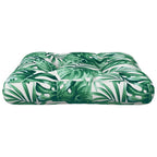 vidaXL Palettenkissen Blattmuster 50x50x12 cm Stoff