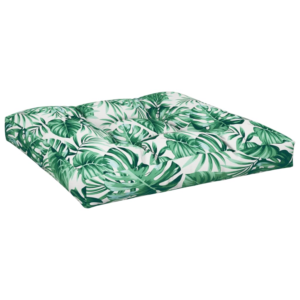 vidaXL Palettensofa-Kissen Blattmuster 70x70x12 cm