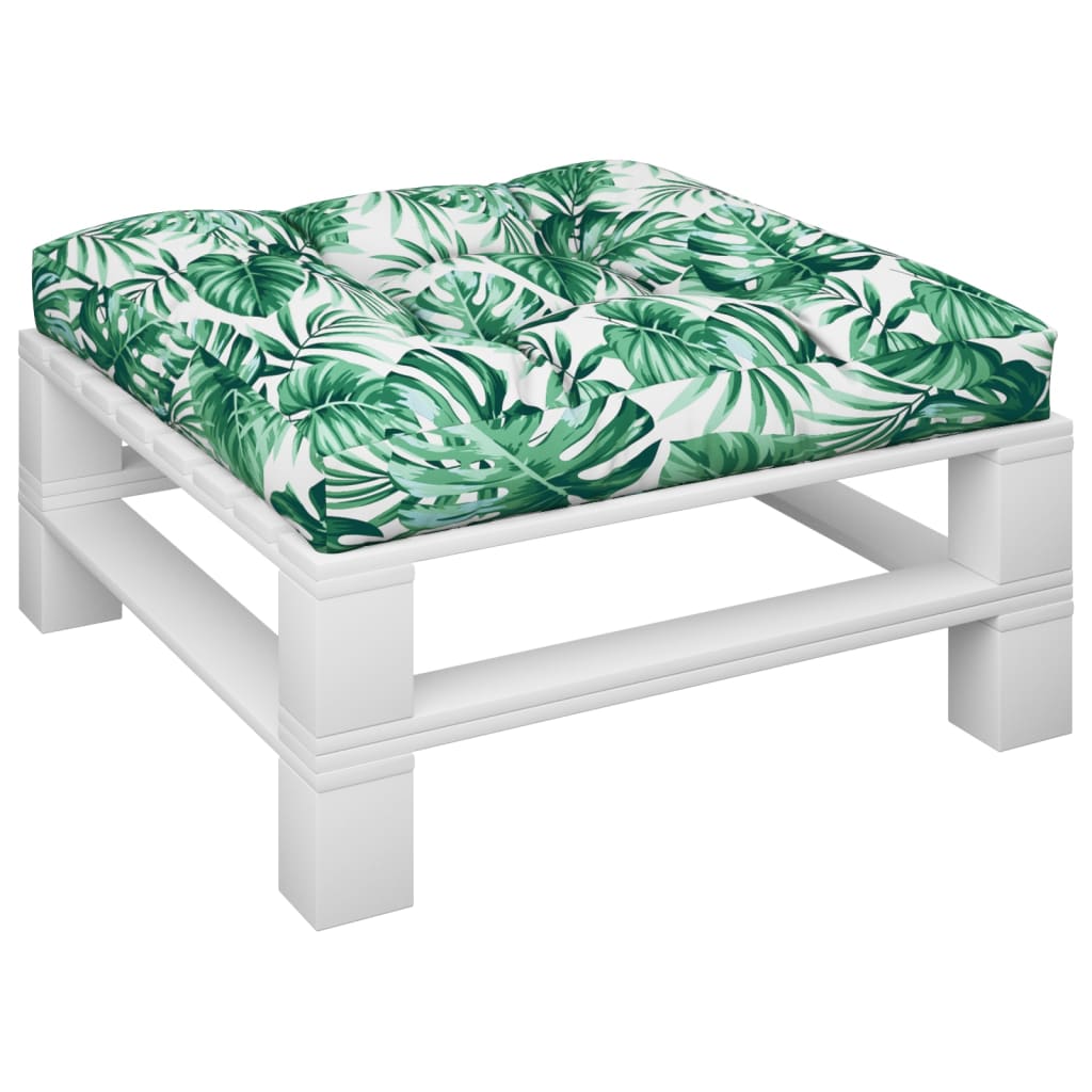 vidaXL Palettensofa-Kissen Blattmuster 70x70x12 cm