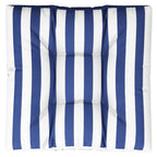vidaXL Palettenkissen Blau Weiß Gestreift 70x70x12 cm Stoff