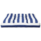 vidaXL Palettenkissen Blau Weiß Gestreift 70x70x12 cm Stoff