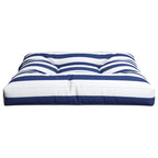 vidaXL Palettenkissen Blau Weiß Gestreift 70x70x12 cm Stoff